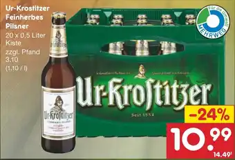 Netto Marken-Discount Ur-Krostitzer Feinherbes Pilsner 20 x 0,5 Liter Angebot