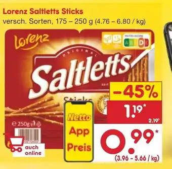 Netto Marken-Discount Lorenz Saltletts Sticks 175-125 g Angebot