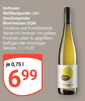 Globus Hofmann Weißburgunder oder Grauburgunder Rheinhessen DQW 750ml Angebot