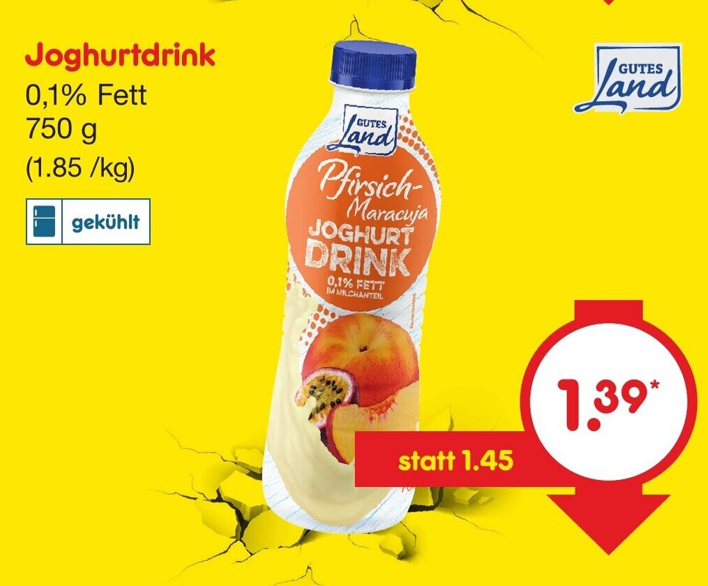 Joghurtdrink 0,1% Fett 750 g Angebot bei Netto Marken-Discount Joghurtdrink 0,1% Fett 750 g Angebot bei Netto Marken-Discount