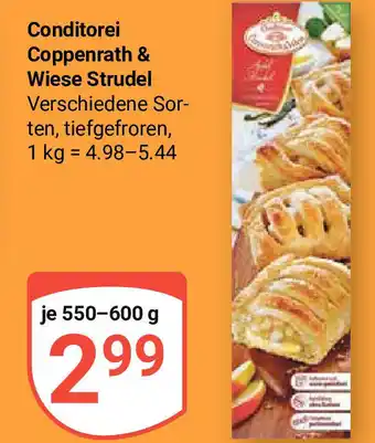 Globus Conditorei Coppenrath & Wiese Strudel Verschiedene Sor-ten, tiefgefroren, 550-600g Angebot