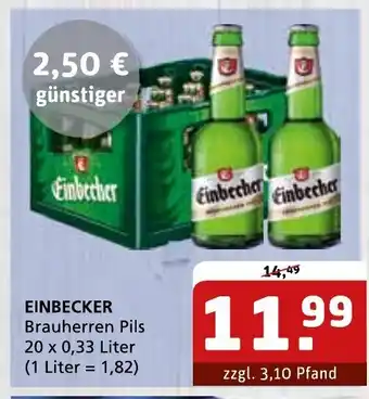 Getränke Quelle EINBECKER Brauherren Pils 20 x 0,33 Liter (1 Liter = 1,82) Angebot