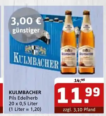 Getränke Quelle KULMBACHER Pils Edelherb 20 x 0,5 Liter (1 Liter = 1,20) Angebot