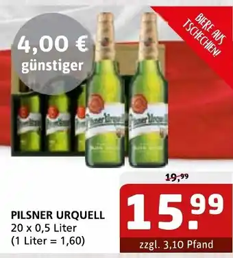 Getränke Quelle PILSNER URQUELL 20 x 0,5 Liter (1 Liter = 1,60) Angebot