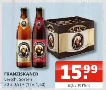 Getränke Oase FRANZISKANER versch. Sorten 20*500ml Angebot