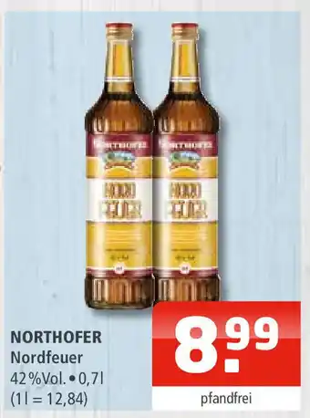 Getränke Oase NORTHOFER Nordfeuer 42% Vol. 0,7L Angebot