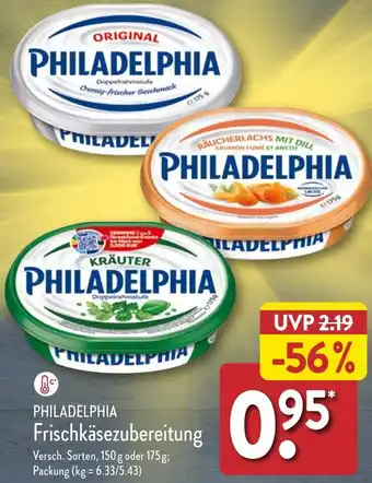 Aldi Nord PHILADELPHIA Frischkäsezubereitung 150 g oder 175 g Angebot