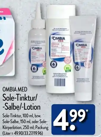 Aldi Nord OMBIA MED Sole-Tinktur/ -Salbe/-Lotion Angebot