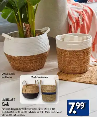 Aldi Nord LIVING ART Korb Angebot