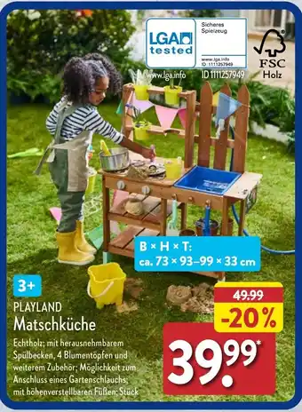 Aldi Nord PLAYLAND Matschküche Angebot