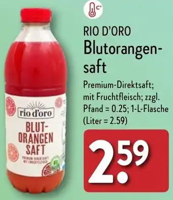 Aldi Nord RIO D'ORO Blutorangensaft 1 L Flasche Angebot