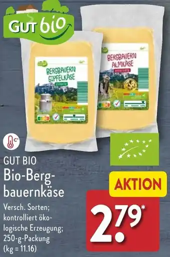 Aldi Nord GUT BIO Bio-Bergbauernkäse 250 g Packung Angebot