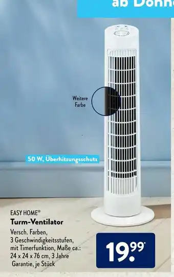 Aldi Süd Easy Home Turm-ventilator Angebot