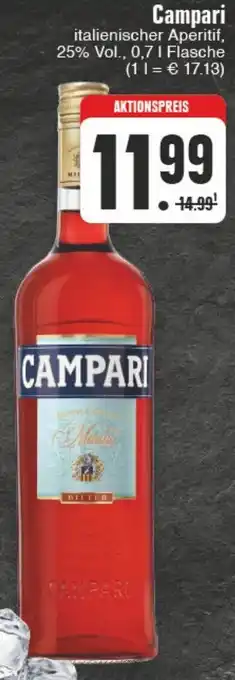 EDEKA Vogl Campari italienischer Aperitif 0,7 L Flasche Angebot