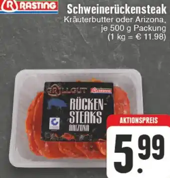 EDEKA Vogl RASTING Schweinerückensteak 500 g Packung Angebot