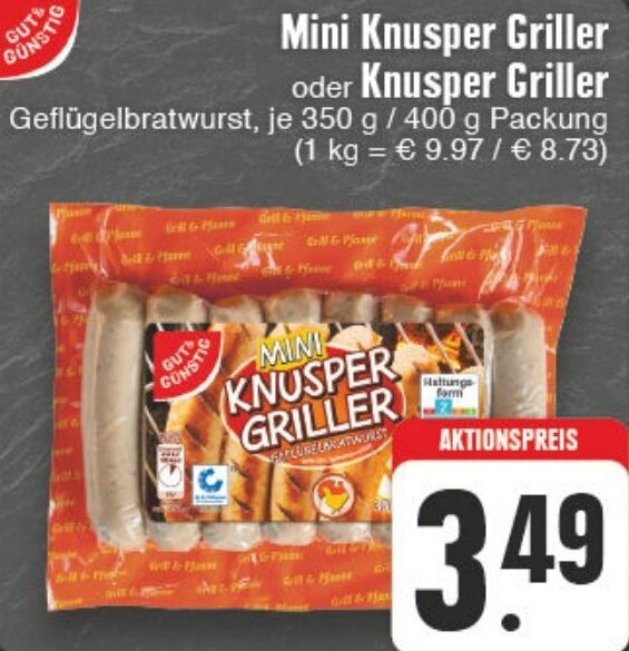 Gut & Günstig Mini Knusper Griller oder Knusper Griller 350 g / 400 g ...