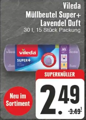 EDEKA Vogl Vileda Müllbeutel Super+ Lavendel Duft 30 L Angebot