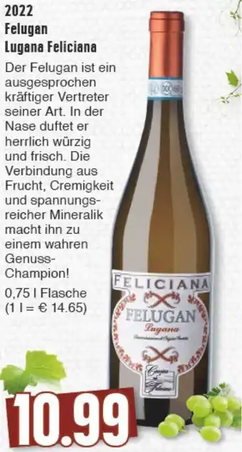 EDEKA Vogl 2022 Felugan Lugana Feliciana 0,75 L Flasche Angebot