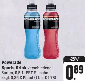 Gebauer's Powerade Sports Drink  0,5-L-PET-Flasche Angebot