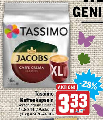 Hit Tassimo Kaffeekapseln 44,8-344g Angebot