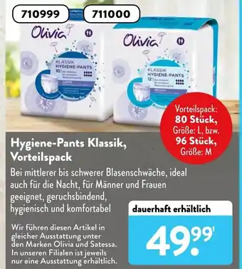 Aldi Süd Hygiene Pants Klassik, Vorteilspack Angebot