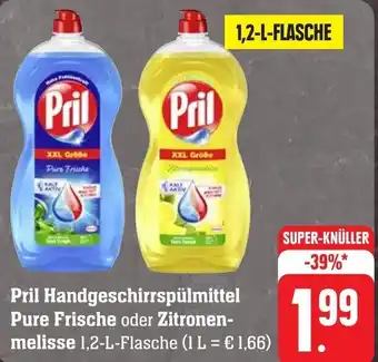 Gebauer's Pril Handgeschirrspülmittel Pure Frische oder Zitronen-melisse 1,2-L-Flasche Angebot