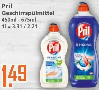 Klaas und Kock Pril Geschirrspülmittel 450ml - 675ml Angebot