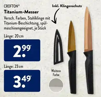 Aldi Süd Crofton Titanium Messer Angebot