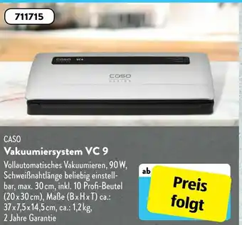 Aldi Süd Caso Vakuumiersystem VC 9 Angebot