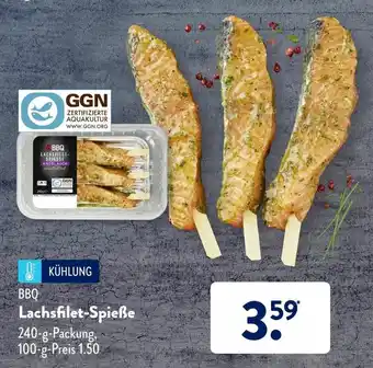 Aldi Süd BBQ Lachsfilet Spieße 240g Angebot