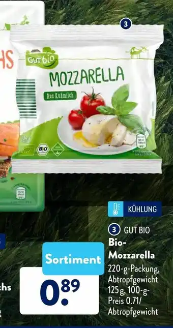 Aldi Süd Gut Bio Mozzarella 220g Angebot