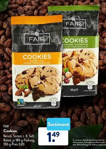 Aldi Süd Fair Cookies 180g Angebot