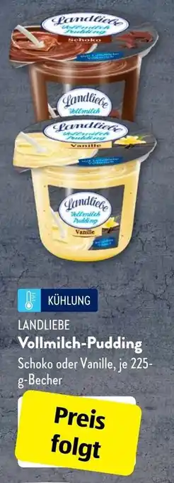 Aldi Süd Landliebe Vollmilch pudding 225g Becher Angebot