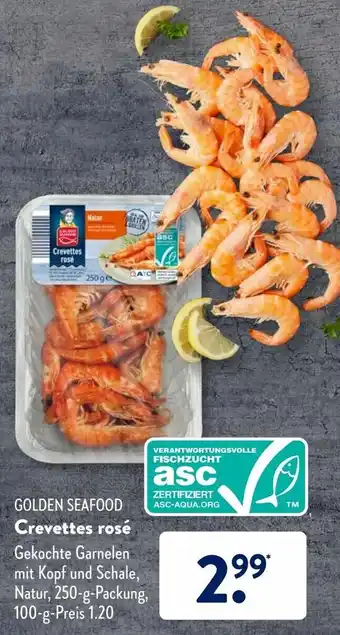 Aldi Süd Golden Seafood Crevettes rosé 250g Angebot