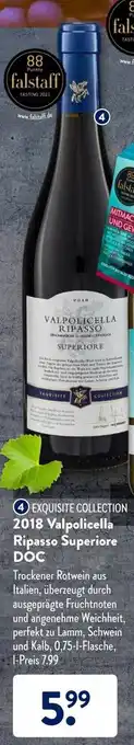 Aldi Süd Exquisite Collection 2018 Valpolicella Ripasso Superiore DOC 0,75L Angebot