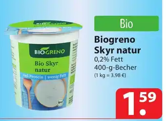 Famila Nord Ost BIOGRENO Bio Skyr natur 0,2% Fett 400-g-Becher Angebot