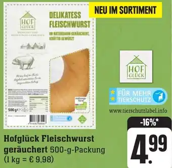 Gebauer's Hofglück Fleischwurst geräuchert 500-g-Packung Angebot