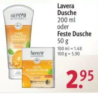 Rossmann Lavera Duschgel 200ml oder Feste Dusche 50g Angebot