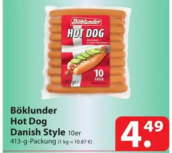 Famila Nord Ost Böklunder HOT DOG Danish Style 10er 413-g-Packung (1 kg = 10.87 €) Angebot