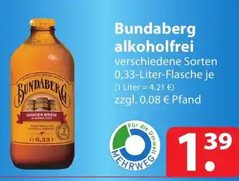 Famila Nord Ost Bundaberg alkoholfrei verschiedene Sorten 0,33-Liter-Flasche je Angebot