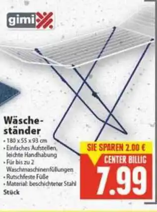 E-Center Gimi Wäscheständer Angebot