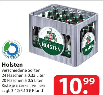 Famila Nord Ost Holsten verschiedene Sorten 24 Flaschen à 0,33 Liter 20 Flaschen à 0,5 Liter Kiste je Angebot