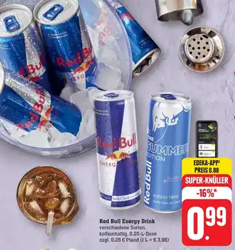 Gebauer's Red Bull Energy Drink 0,25-L-Dose Angebot