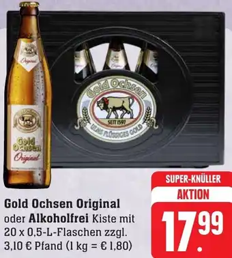 Gebauer's Gold Ochsen Original oder Alkoholfrei 20x0,5 L Flaschen Angebot