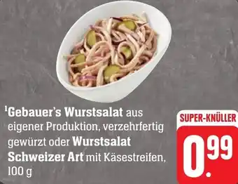 Gebauer's 'Gebauer's Wurstsalat oder Wurstsalat Schweizer Art 100 g Angebot