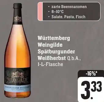 Gebauer's Württemberg Weingilde Spätburgunder Weißherbst Q.b.A., 1-L-Flasche Angebot