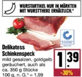 nah & gut Delikatess Schinkenspeck Angebot