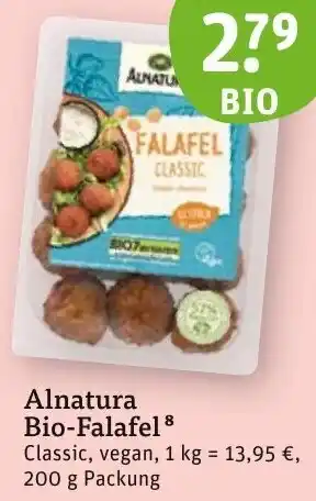 tegut Alnatura Bio-Falafel 200 g Packung Angebot