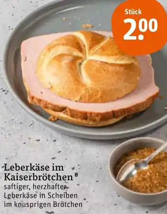 tegut Leberkäse im Kaiserbrötchen Angebot