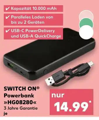 Kaufland SWITCH ONⓇ Powerbank >>HG08280<<< Angebot